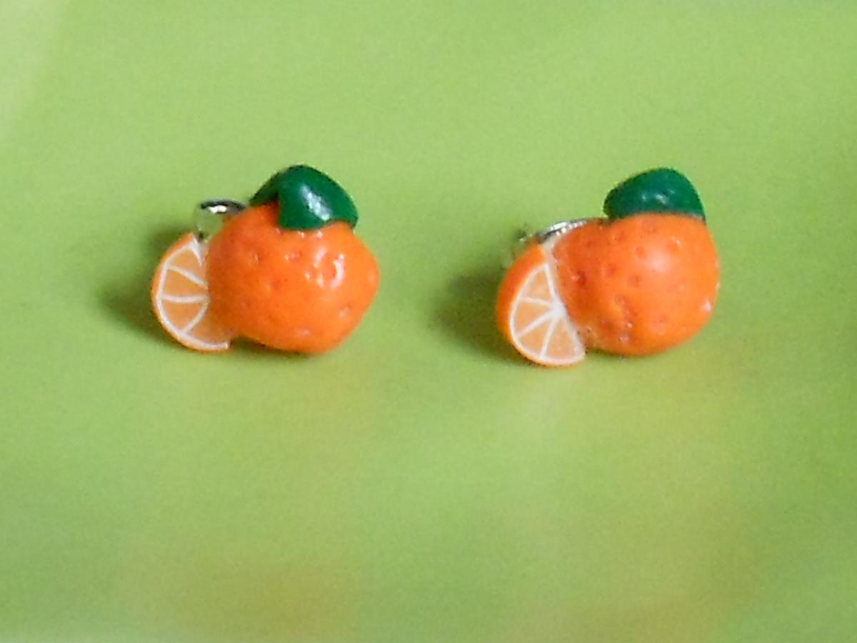 Orange Earring Studs
